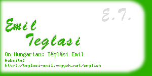 emil teglasi business card