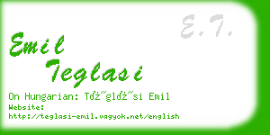 emil teglasi business card